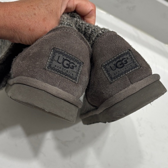 UGG Gray Knit Button Boots - Picture 7 of 11